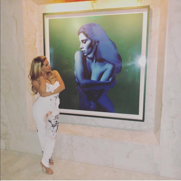 Fashion Nova Pants - NWT size s Fashion Nova white floral romper jumper